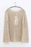 SWAYING 25 Autumn and Winter Crochet Alpaca Linen Top SW-SW25AW1T14C1S2-YM Linen (SW25AW1T14C1S4)